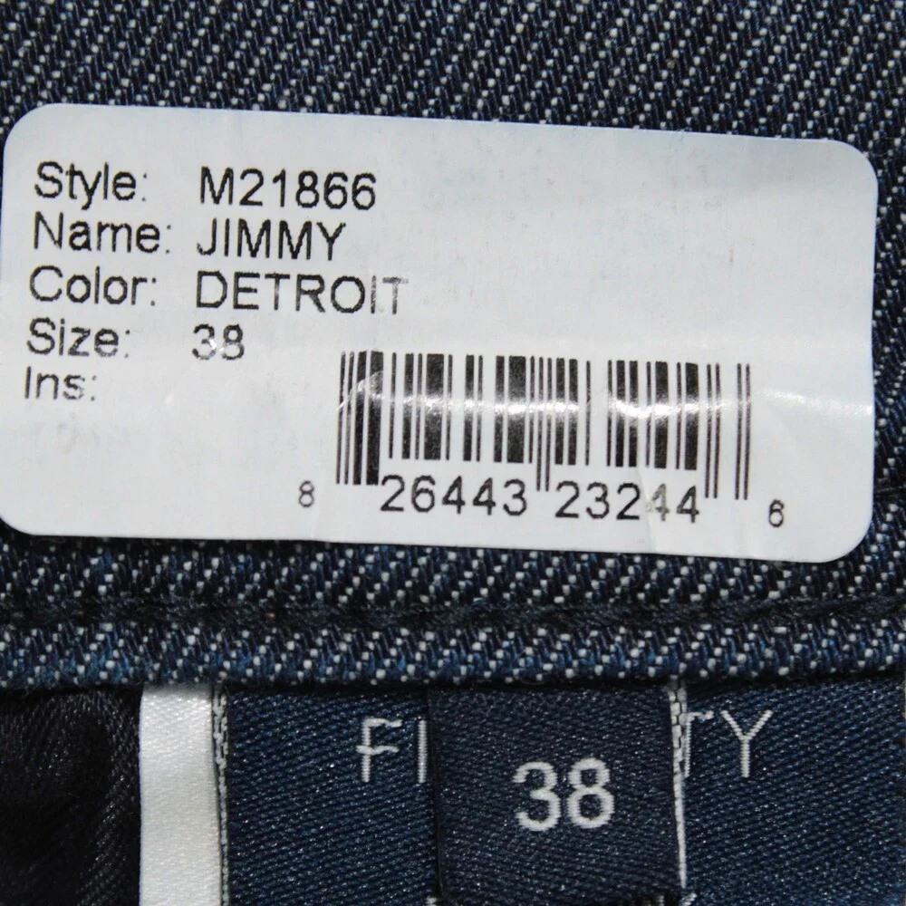 Fidelity NWT Jimmy Slim Straight 5 Pocket Jeans Size 38 US in Blue Cotton Blend
